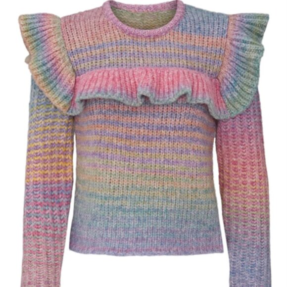 LoveShackFancy Sweaters - $425 LoveShackFancy Yumi Ruffle Alpaca wool Sweater S
